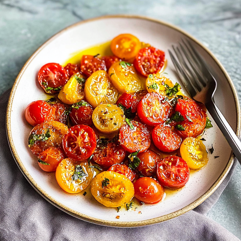 Recipe preparation for Roasted Cherry Tomatoes Recipe