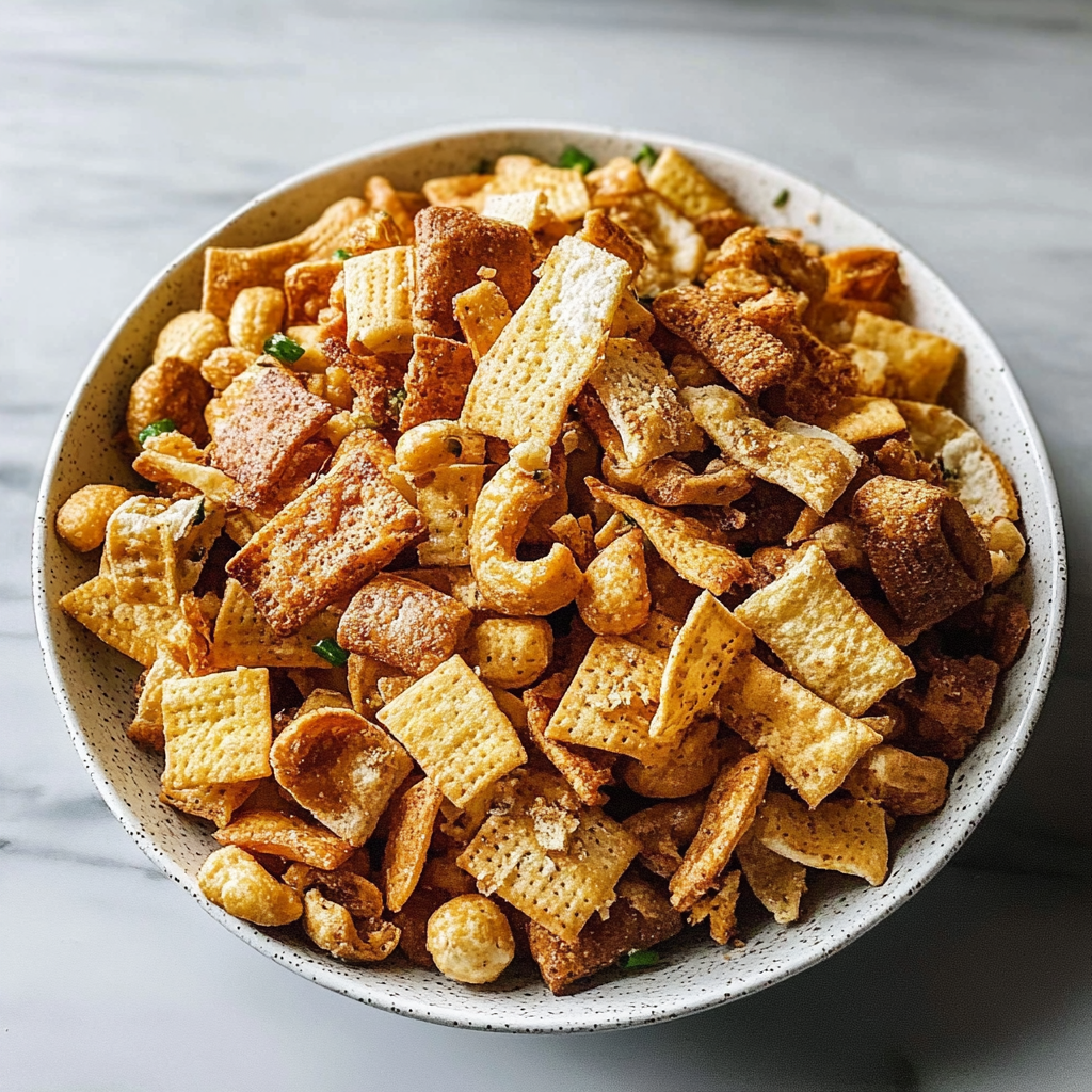 Recipe preparation for Classic Chex Mix