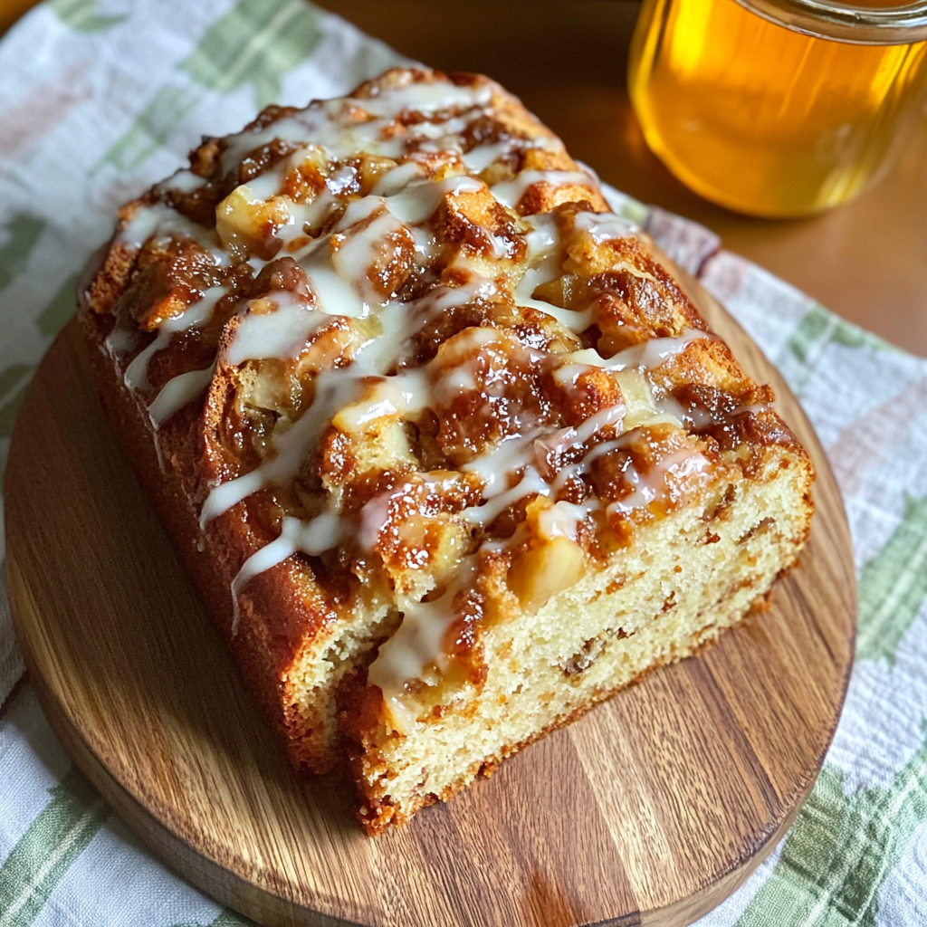 Recipe preparation for Spiced Apple Fritter Bread