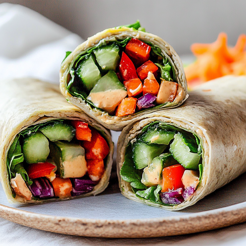 Recipe preparation for Roasted Veggie Wraps