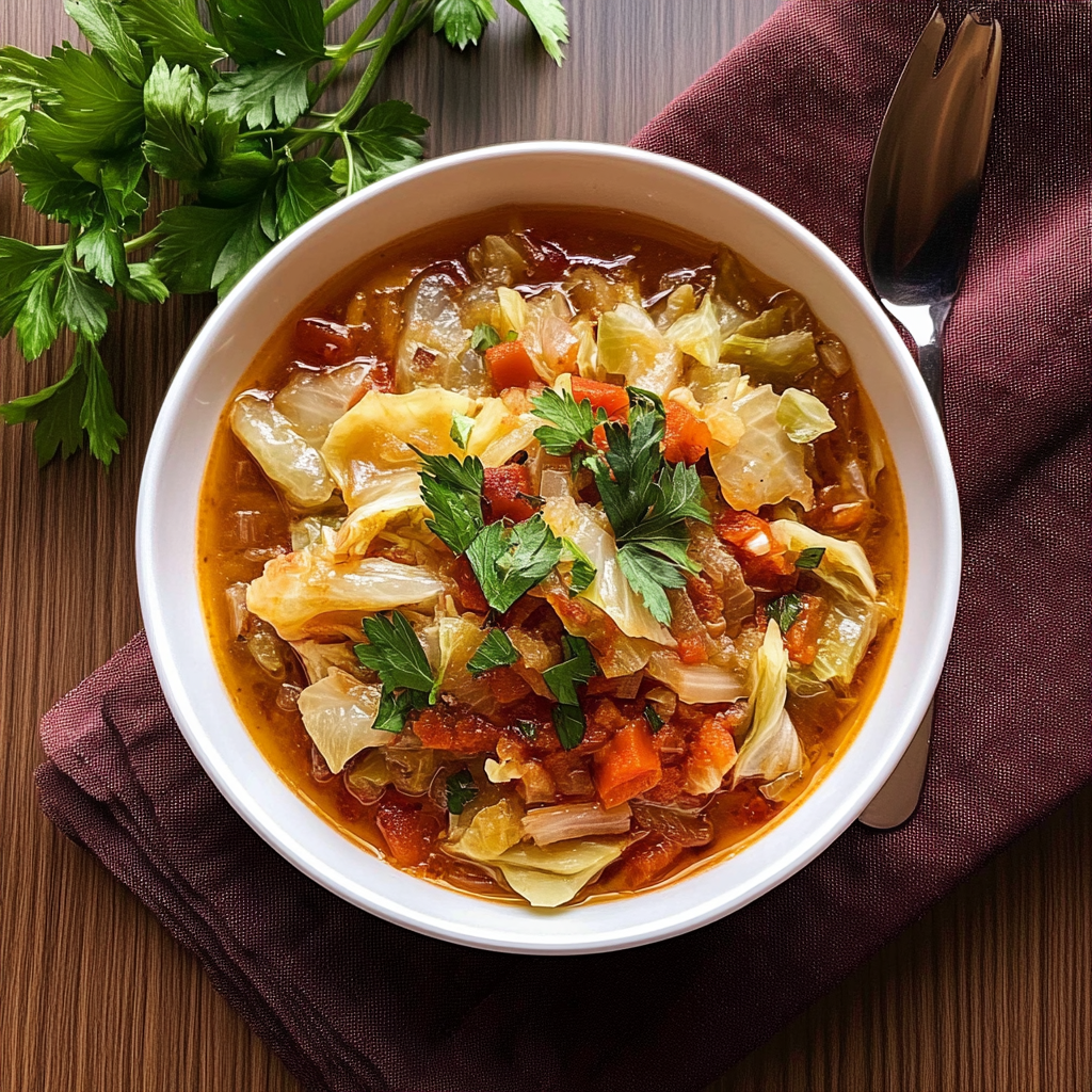 Recipe preparation for Cabbage Fat-burning Soup