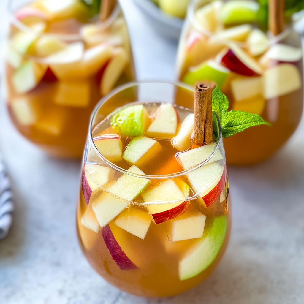 Recipe preparation for Apple Cider Sangria