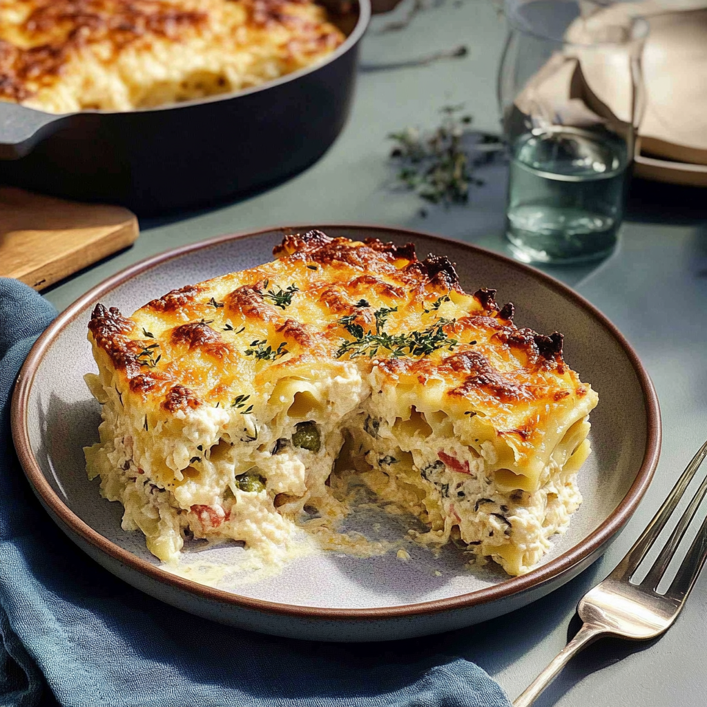 Recipe preparation for Homemade Seafood Lasagna