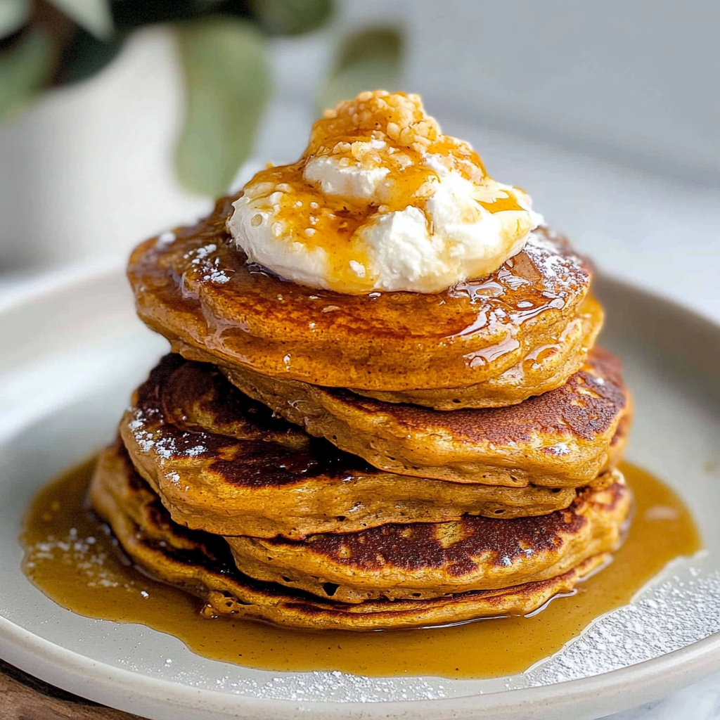 Recipe preparation for Pumpkin Pancakes
