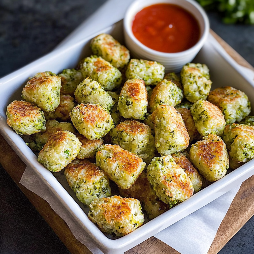 Recipe preparation for Cheesy Broccoli Tater Tot Bake