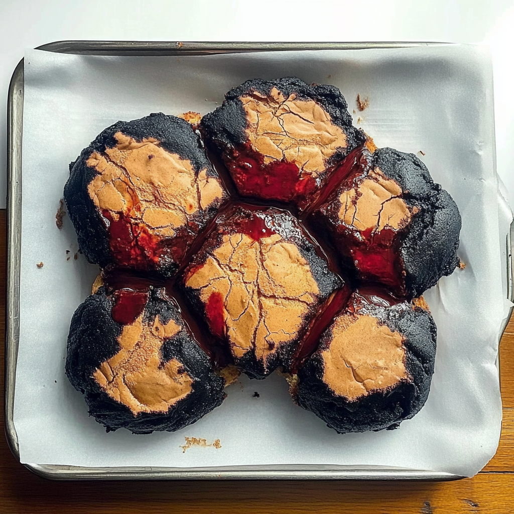Recipe preparation for Halloween Brimstone Bread