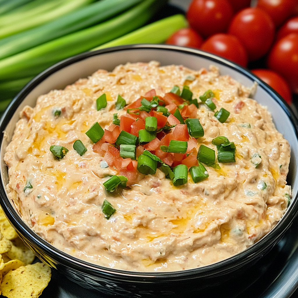 Recipe preparation for Boat Dip (Rotel Ranch Dip)