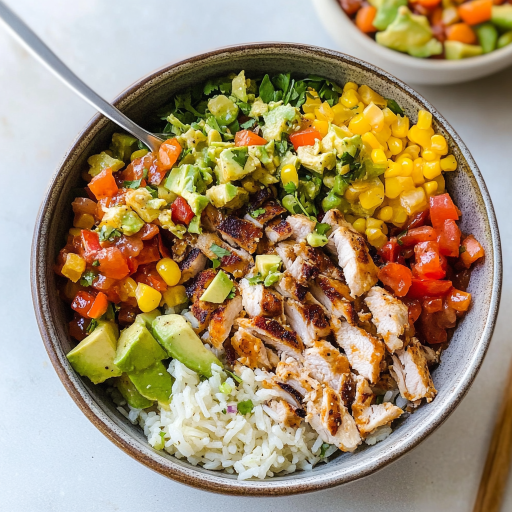 Recipe preparation for Chipotle Chicken Bowl Recipe