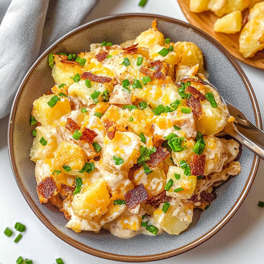 Recipe preparation for Delicious Loaded Baked Potato Salad