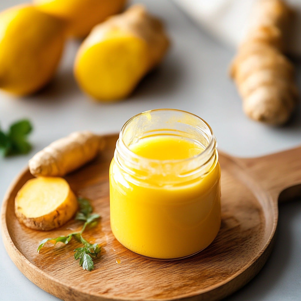 Recipe preparation for Frozen Lemon‑Ginger‑Turmeric Shots