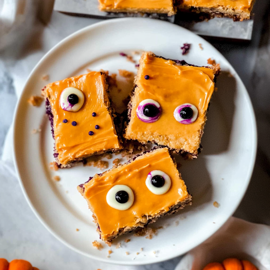 Recipe preparation for Halloween Sugar Cookie Bars