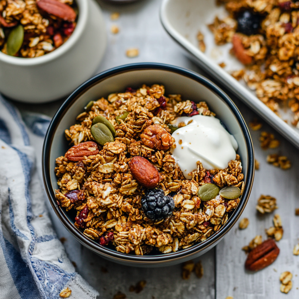 Recipe preparation for Pumpkin Granola