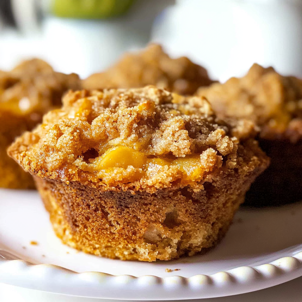 Recipe preparation for Apple Pumpkin Streusel Muffins