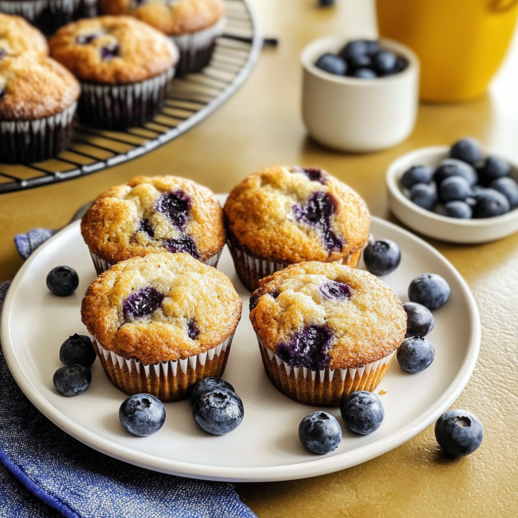 Recipe preparation for Healthy Greek Yogurt Blueberry Protein Muffins