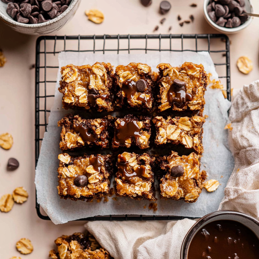 Recipe preparation for Banana Oatmeal Bars Recipe