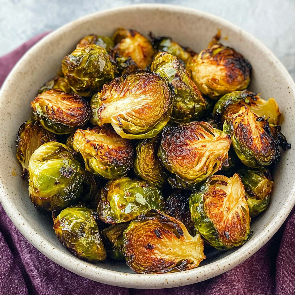 Recipe preparation for Honey Balsamic Brussels Sprouts