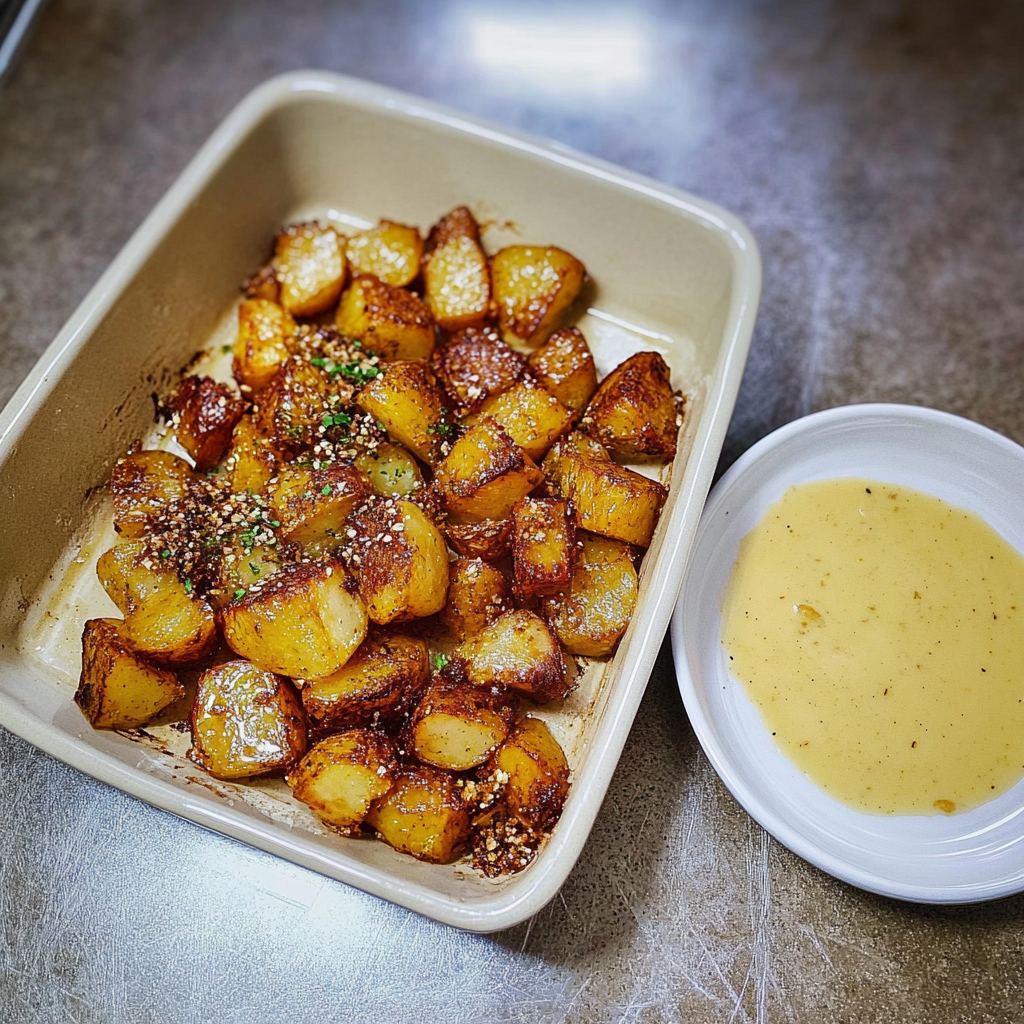 Recipe preparation for Honey Mustard Potatoes