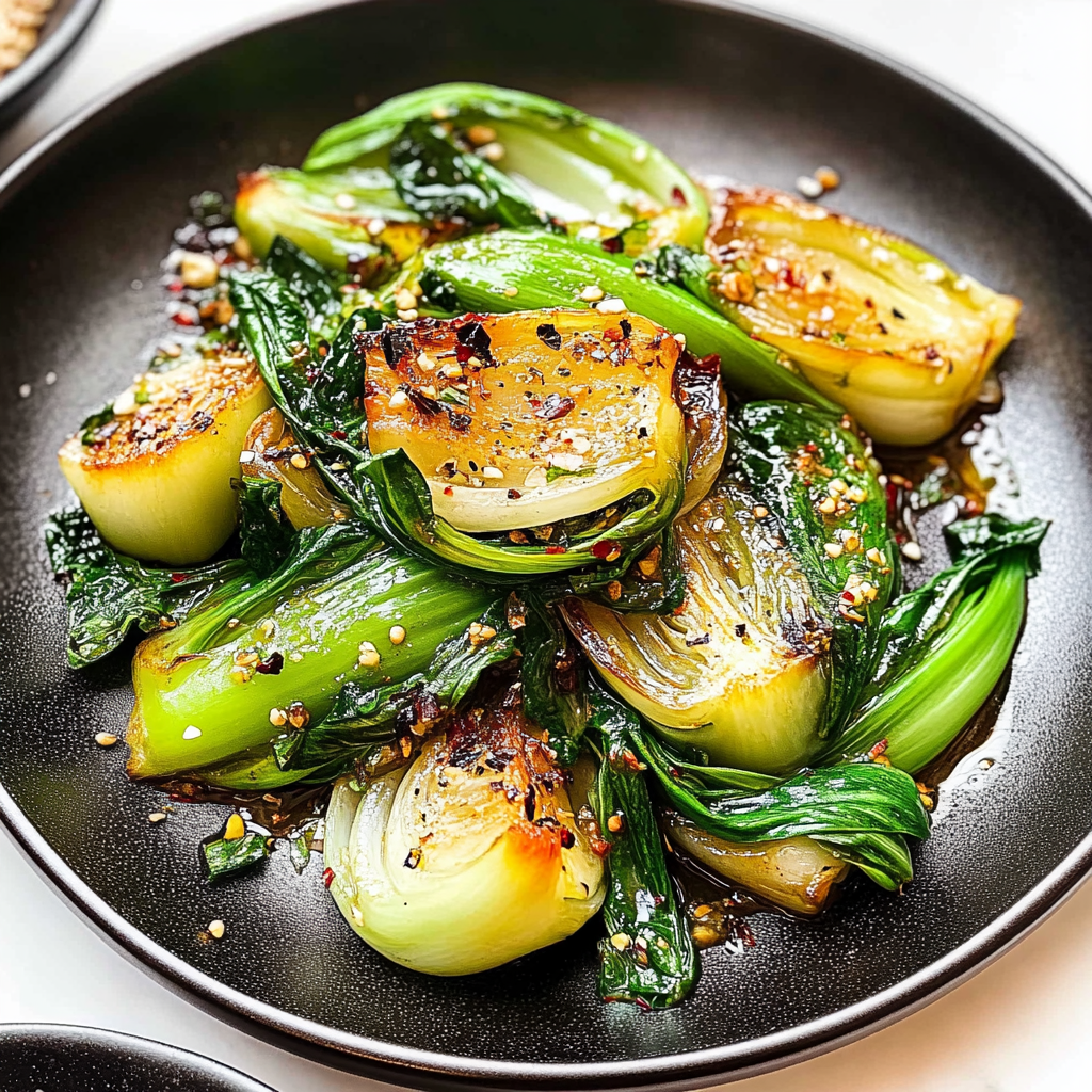 Recipe preparation for Sautéed Bok Choy