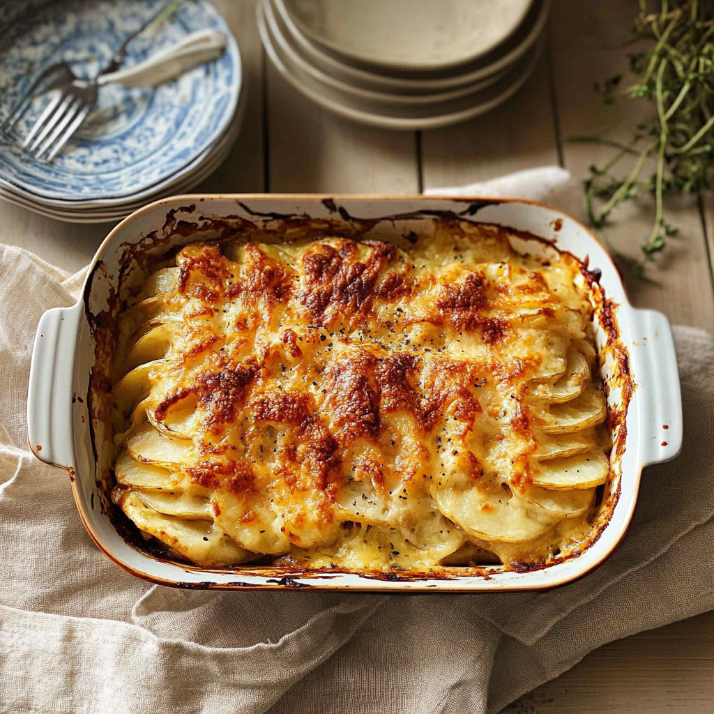 Recipe preparation for Inspired Potatoes au Gratin