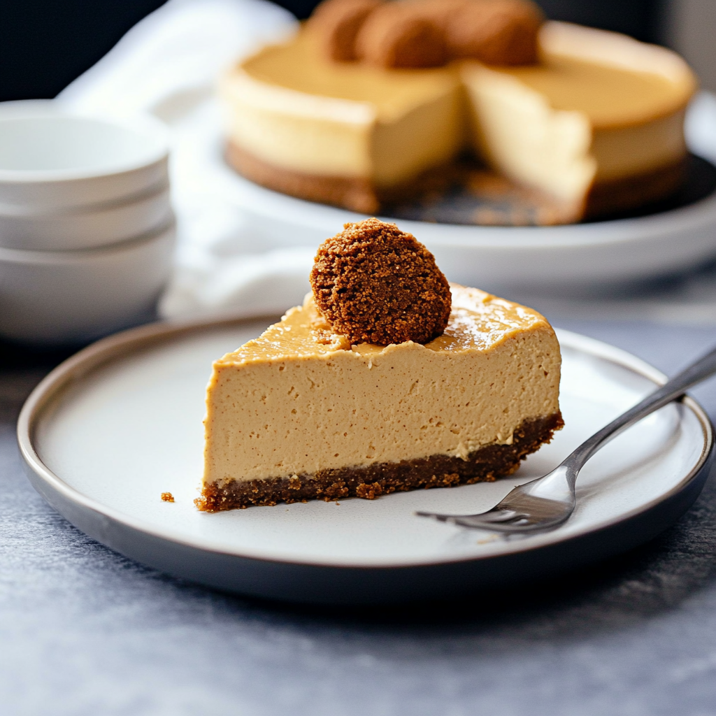 Recipe preparation for No-Bake Pumpkin Cheesecake with Gingersnap Crust