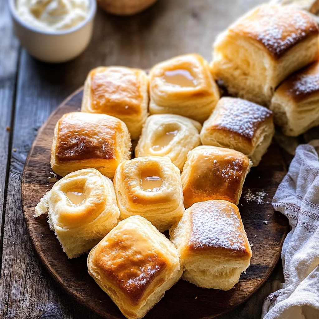 Recipe preparation for Salted Honey Dinner Rolls or Drop Biscuits