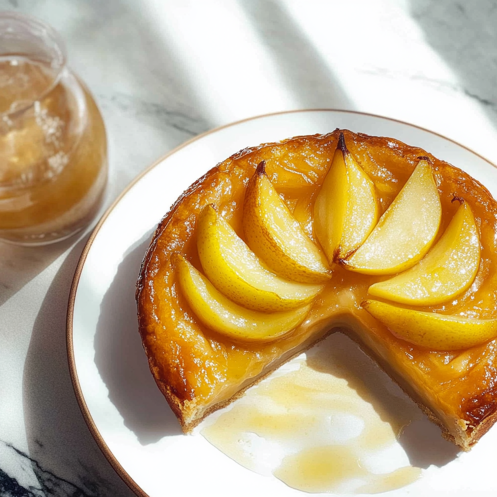 Recipe preparation for Warm Pear Tarte Tatin