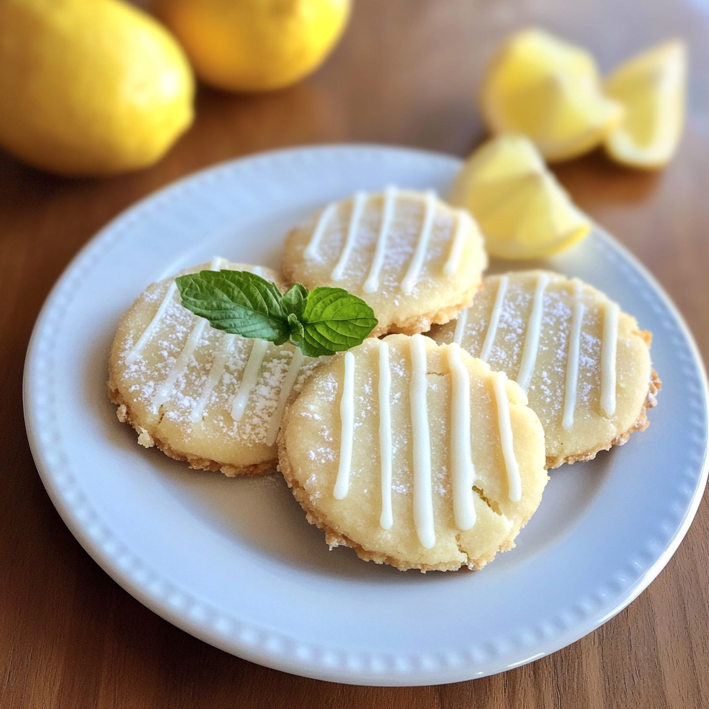 Recipe preparation for Lemon Shortbread Cookies