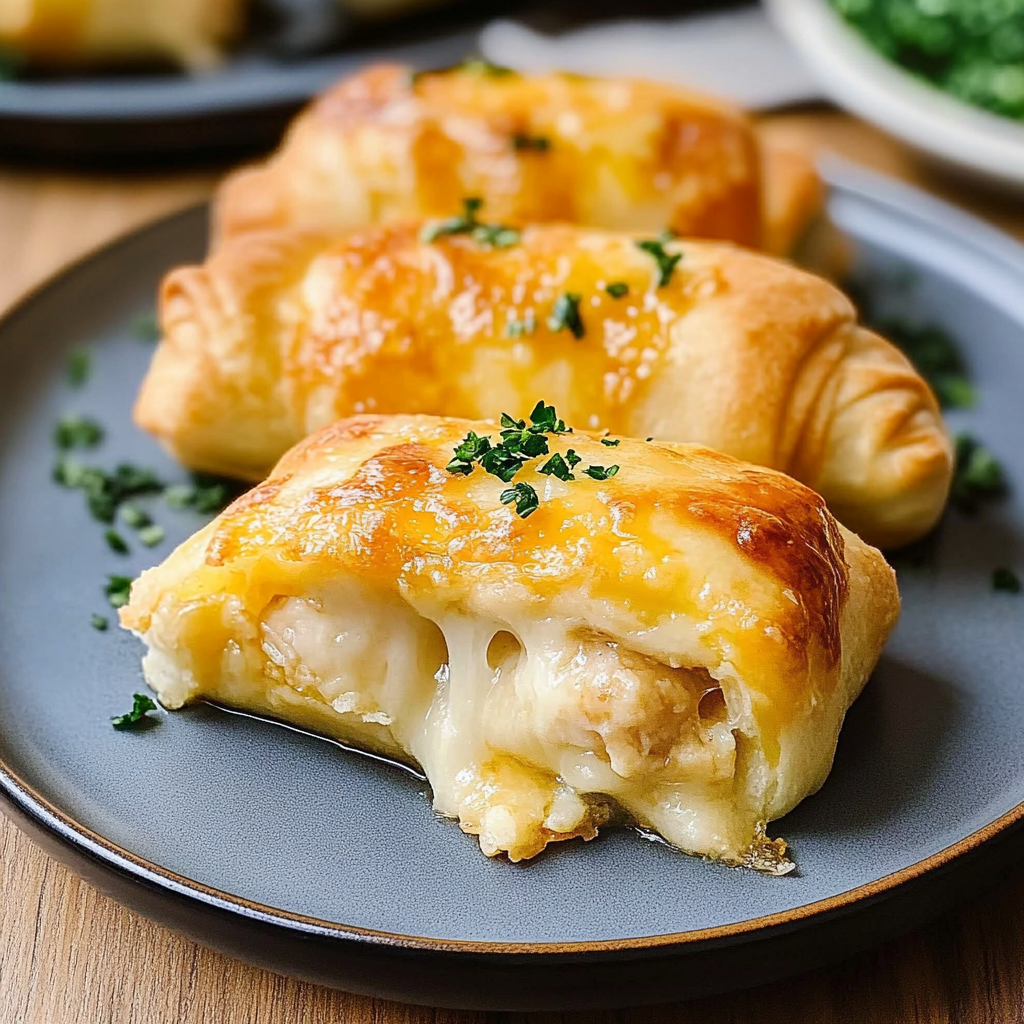 Recipe preparation for CHEESY CHICKEN CRESCENT ROLLS