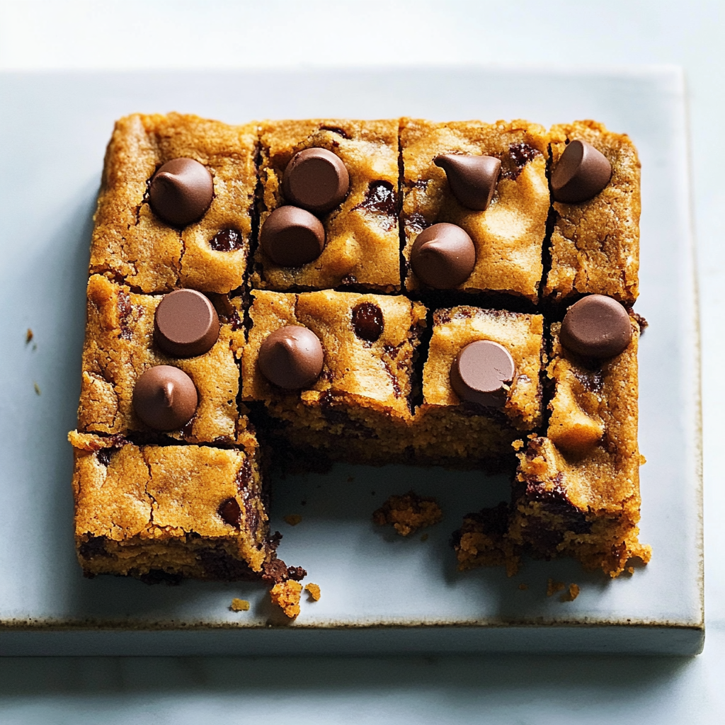 Recipe preparation for Chocolate Chip Pumpkin Bars!