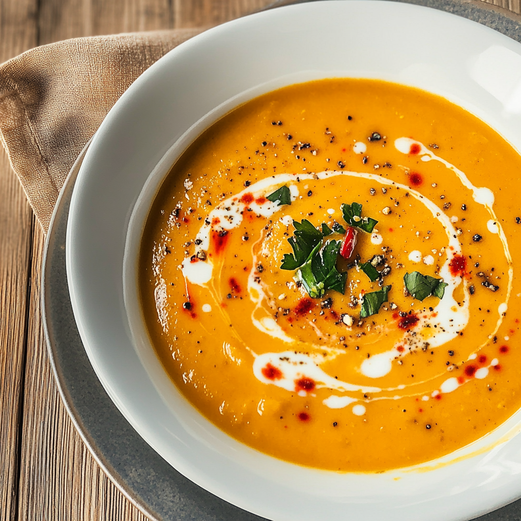 Recipe preparation for Spiced Butternut Squash Soup