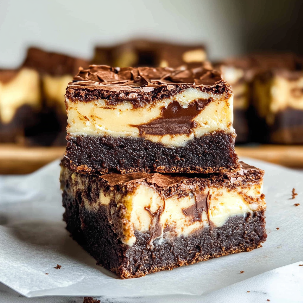 Recipe preparation for Cream Cheese Brownies