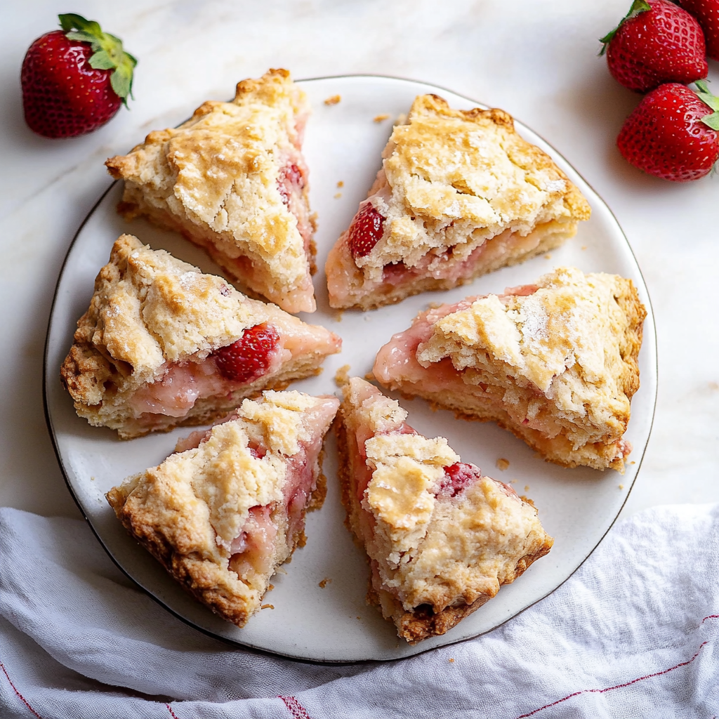 Recipe preparation for Strawberry Scones
