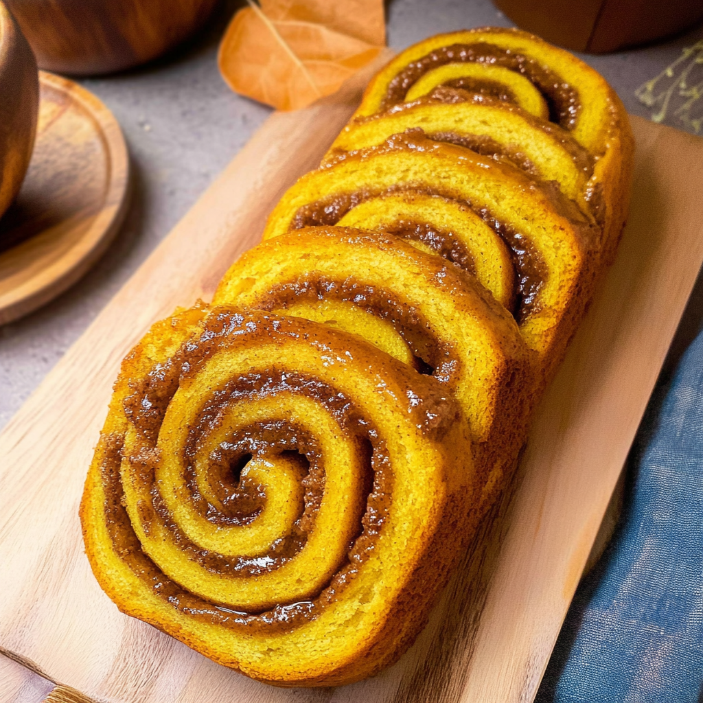 Recipe preparation for Pumpkin Cinnamon Swirl Rolls