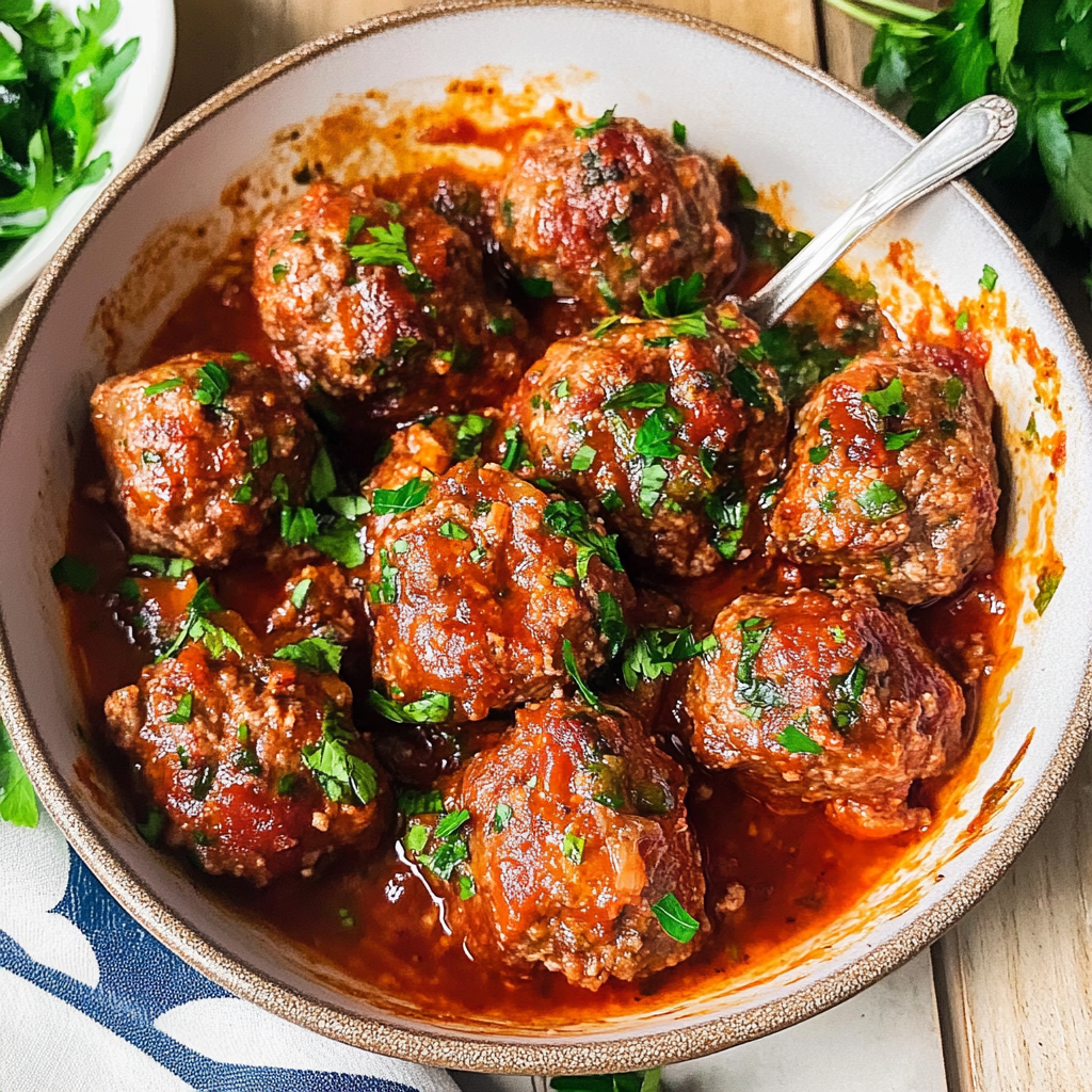 Recipe preparation for Porcupine Meatballs