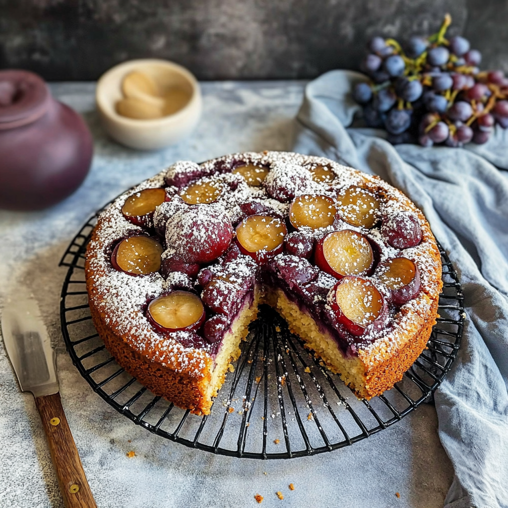 Recipe preparation for Plum & Almond Cake