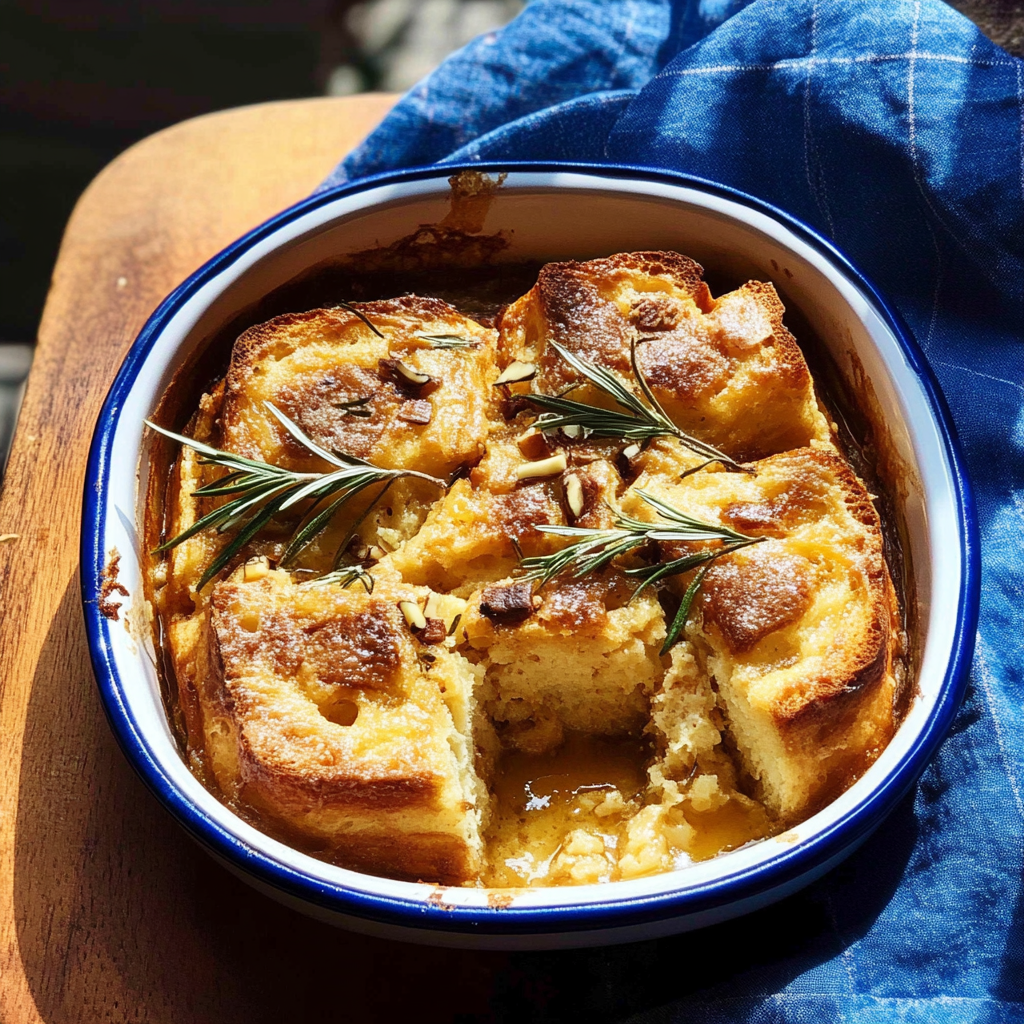 Recipe preparation for Savoury Bread Pudding