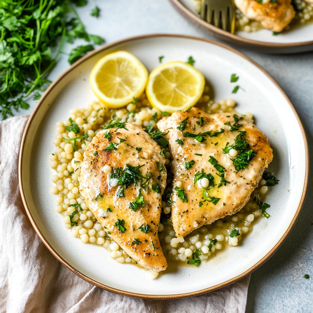 Recipe preparation for Lemon Dill Chicken & Couscous Bowls