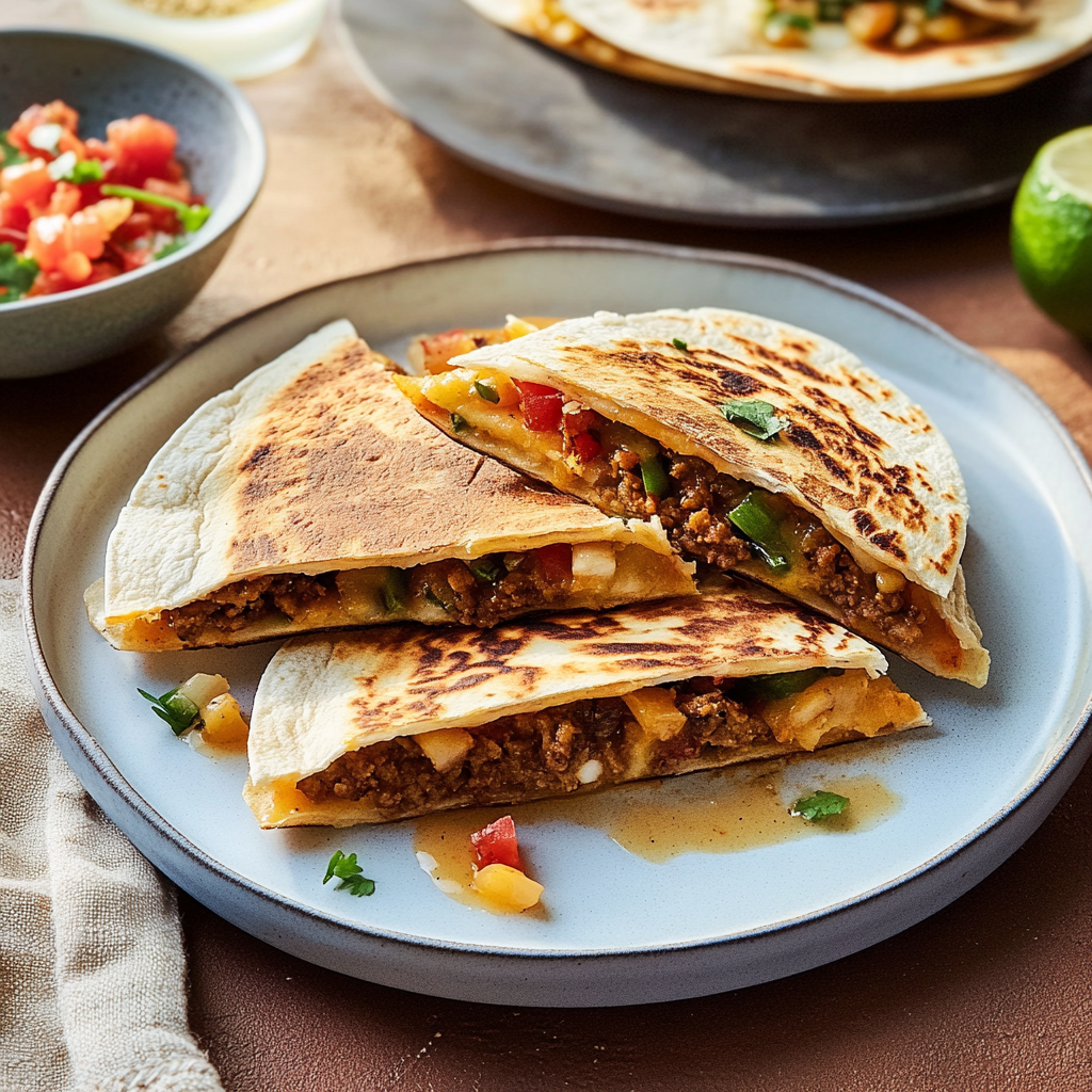 Recipe preparation for 30 minute Butternut Squash Black Bean Quesadillas