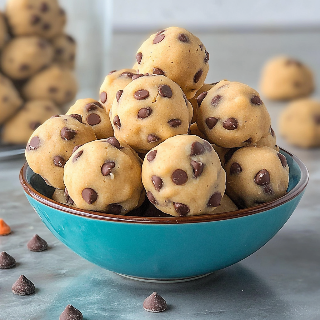 Recipe preparation for No-Bake Cookie Dough Bites