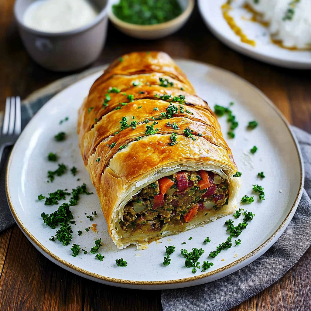 Recipe preparation for Vegetarian Wellington
