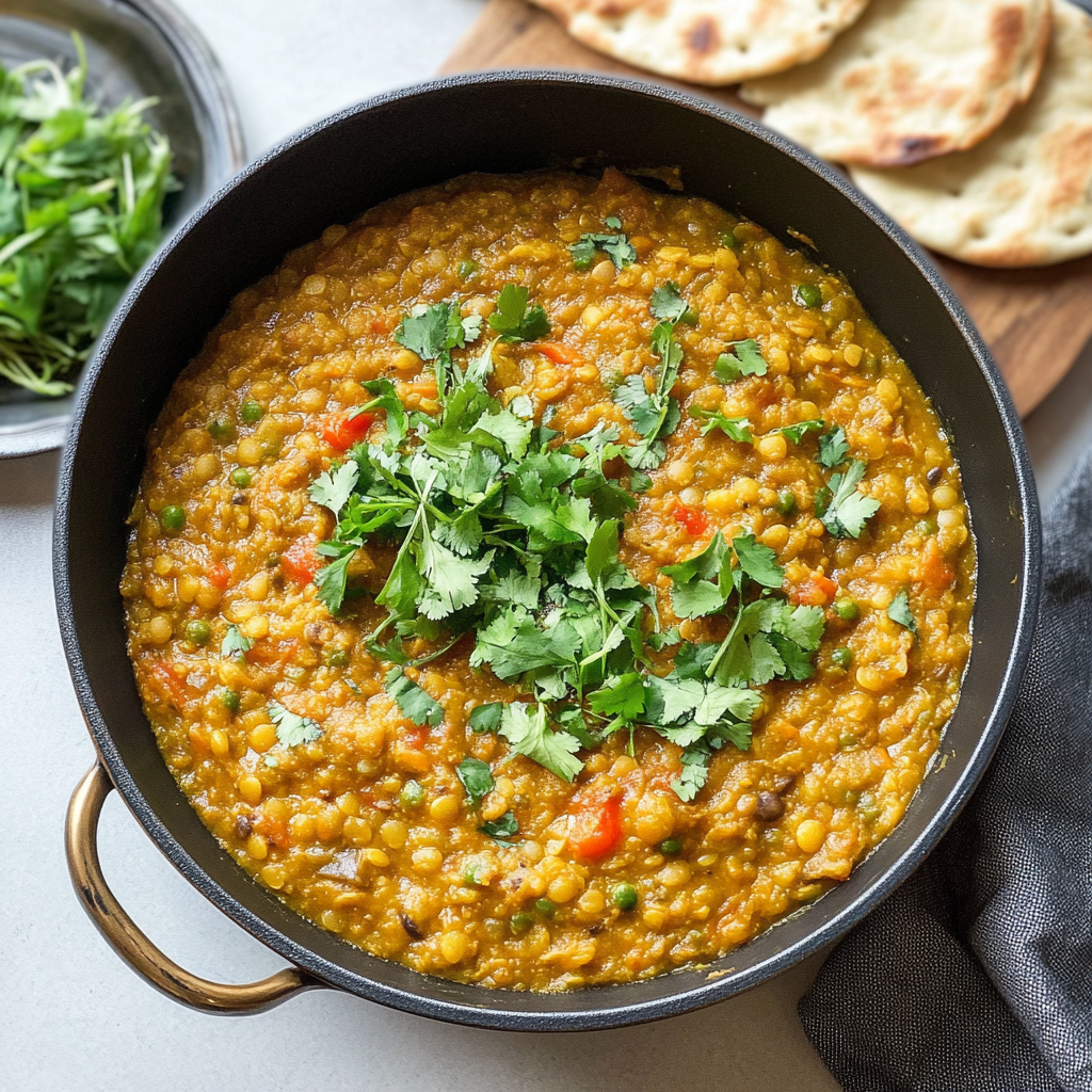 Recipe preparation for Lentil & Vegetable Dahl