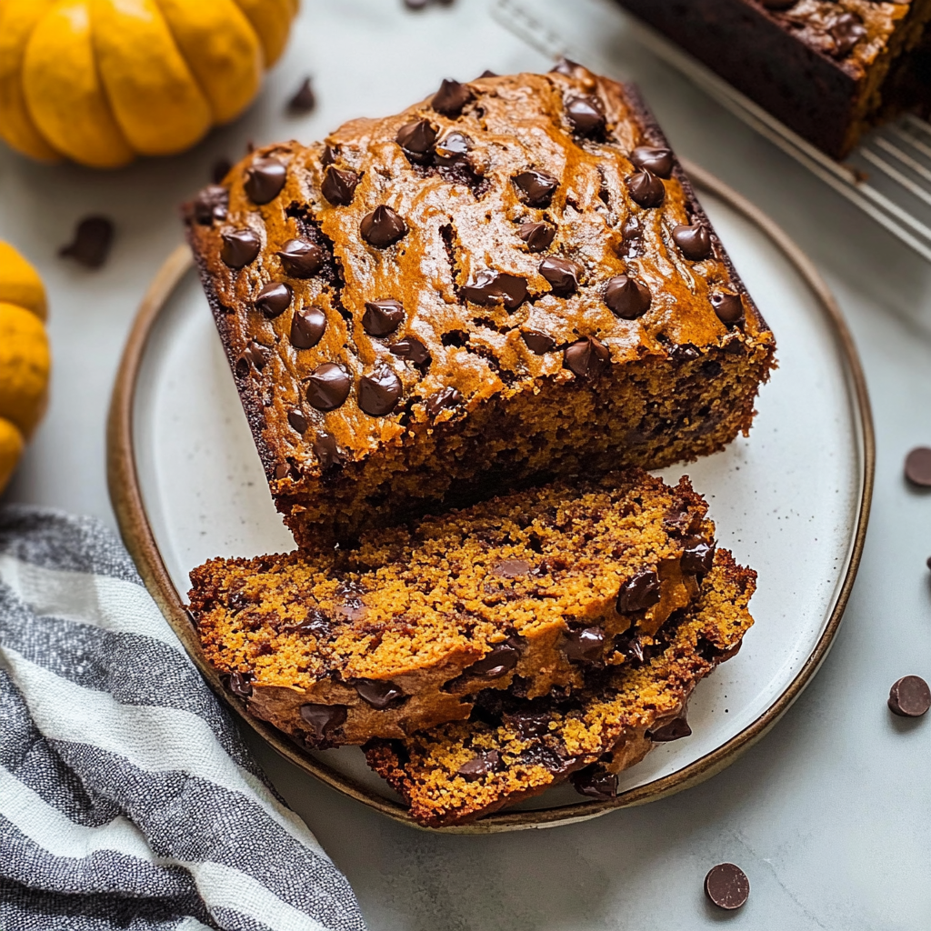 Recipe preparation for Pumpkin Chocolate Chip Bread