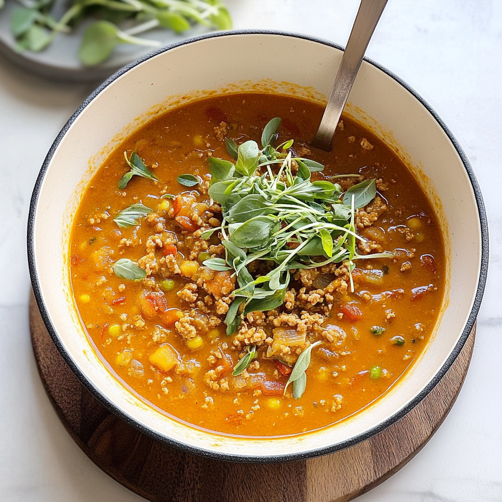 Recipe preparation for pumpkin chili with ground turkey