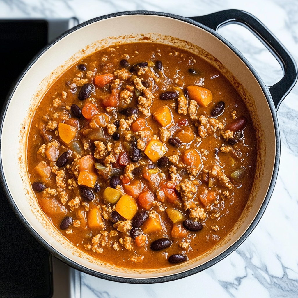 Recipe preparation for Slow Cooker Pumpkin Chili