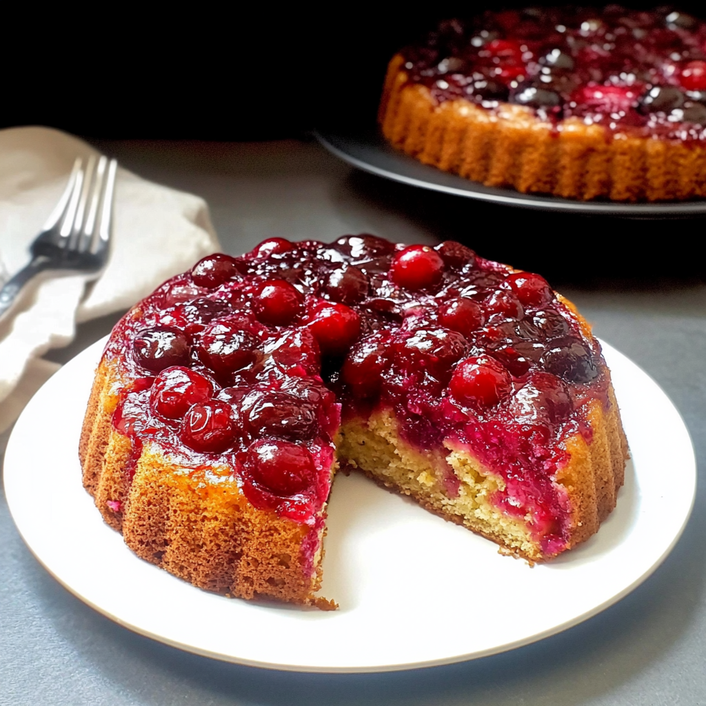 Recipe preparation for Cranberry Upside Down Bundt Cake