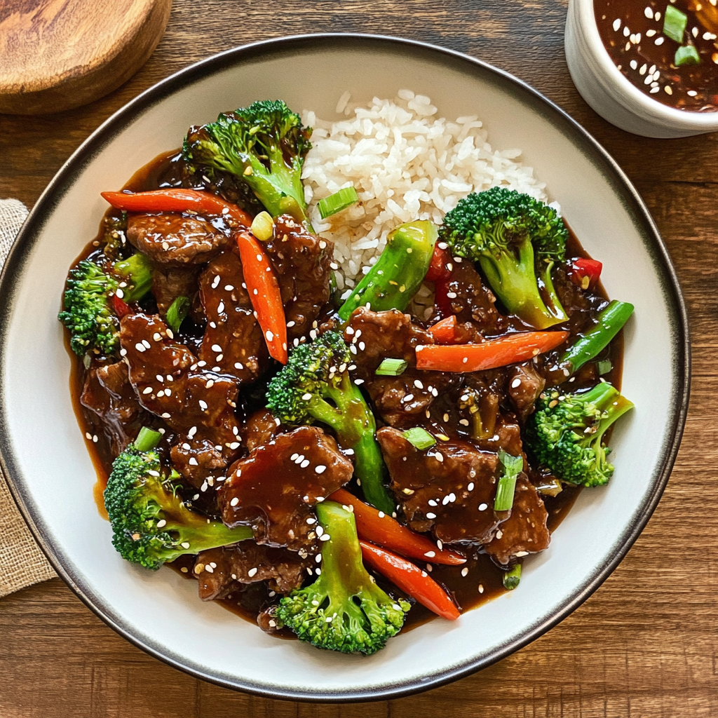 Recipe preparation for 30-Minute Beef and Broccoli Stir-Fry