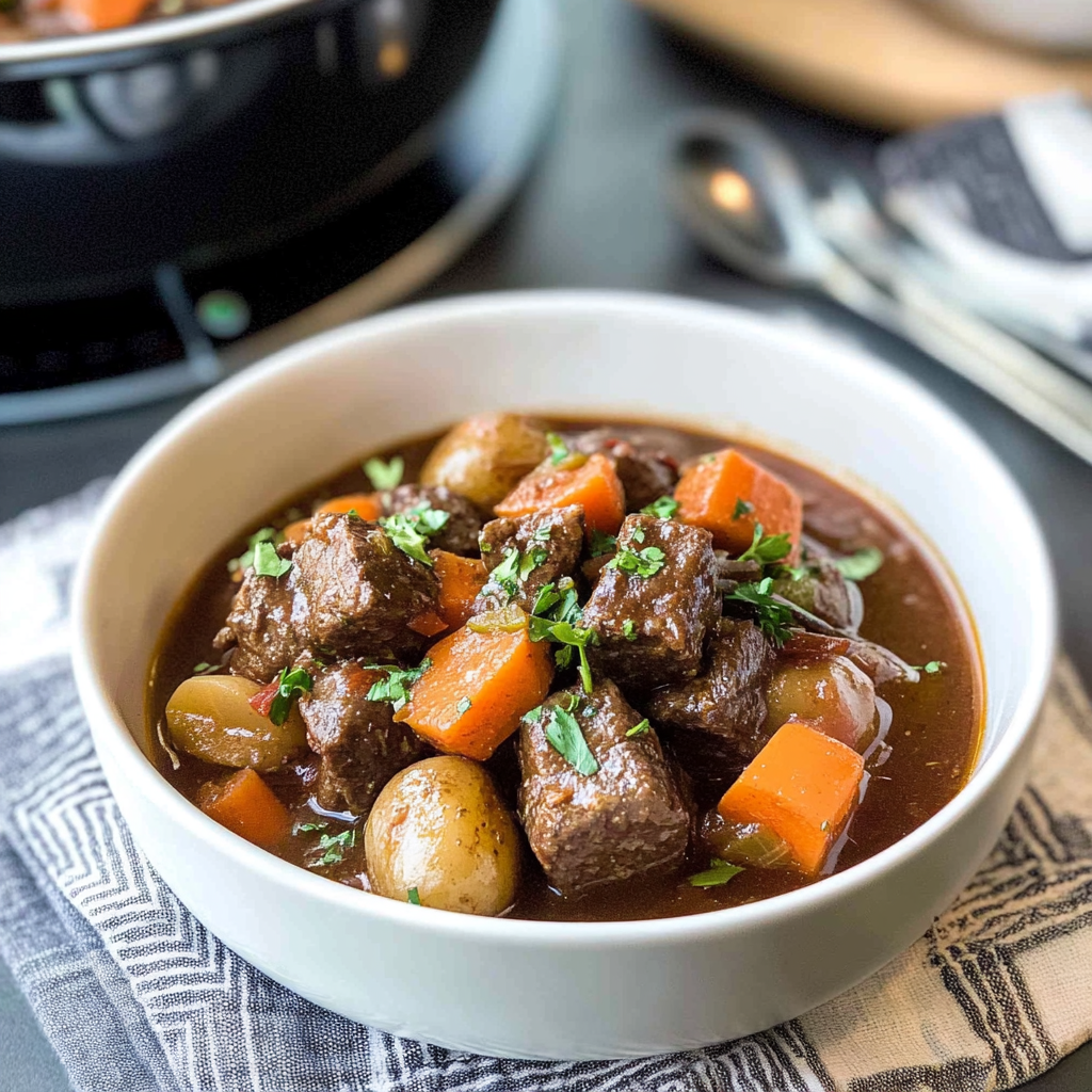 Recipe preparation for Instant Pot Beef Stew (Fork-Tender in Minutes)