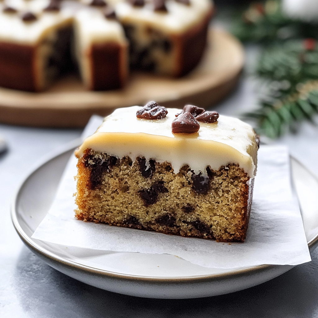 Recipe preparation for Easy Christmas Cake Traybake