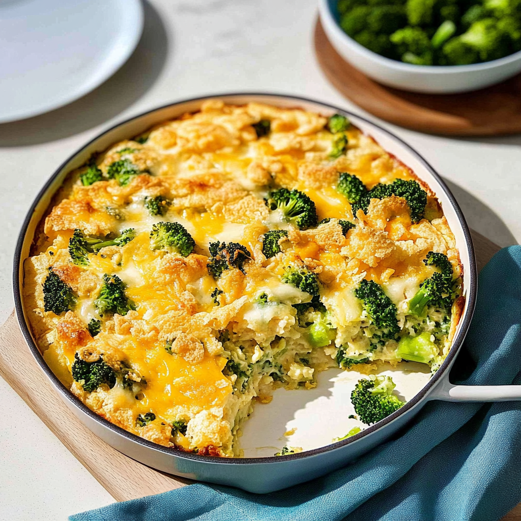Recipe preparation for broccoli cheese casserole