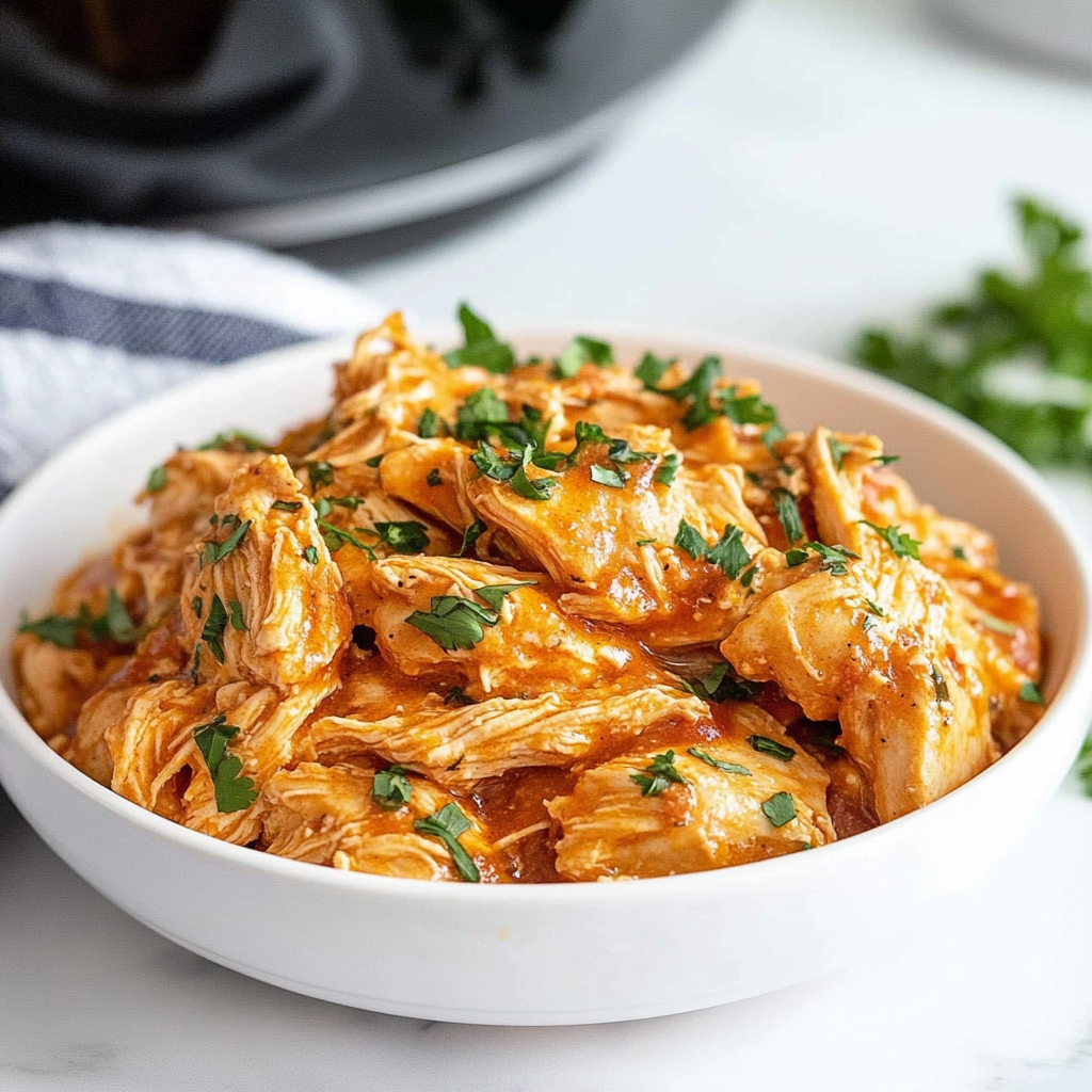 Recipe preparation for Instant Pot Buffalo Ranch Shredded Chicken